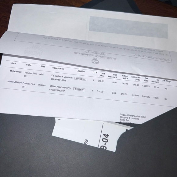 MCM Visetos Powder Pink Zip Around Wallet New - Picture 7 of 7